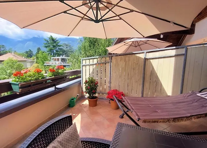 公寓 Nora S 4 - Panoramic Terrace & Bio Garden 梅拉诺